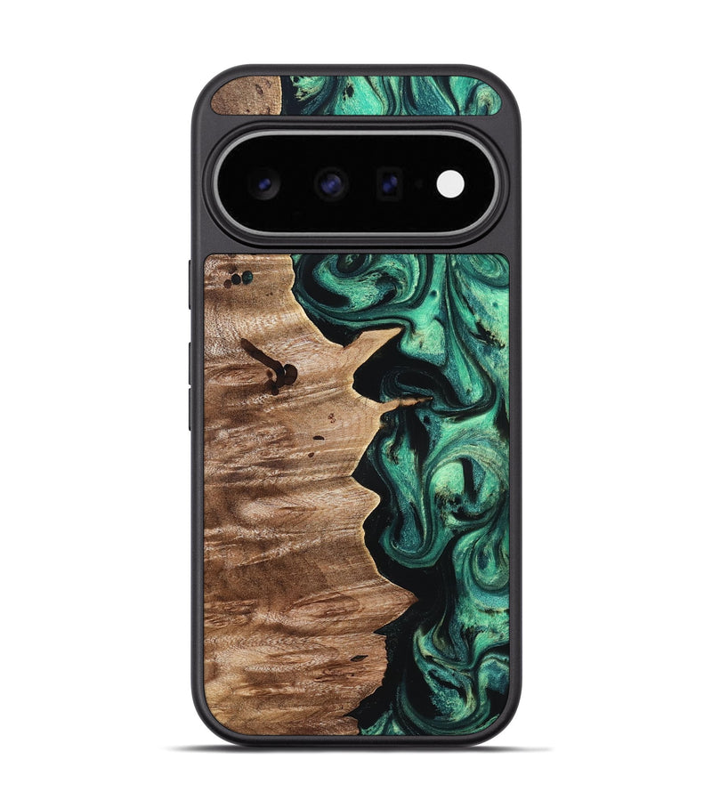 Pixel 11 Pro Wood Phone Case - Ariah (Green, 826689)