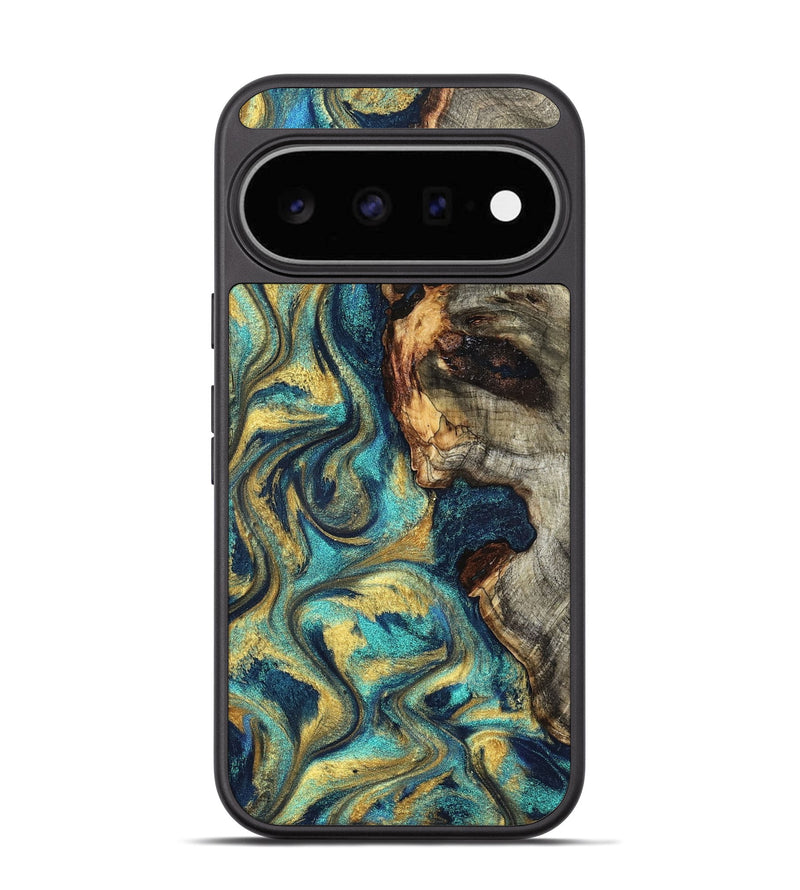 Pixel 11 Wood Phone Case - Kevon (Teal & Gold, 826694)