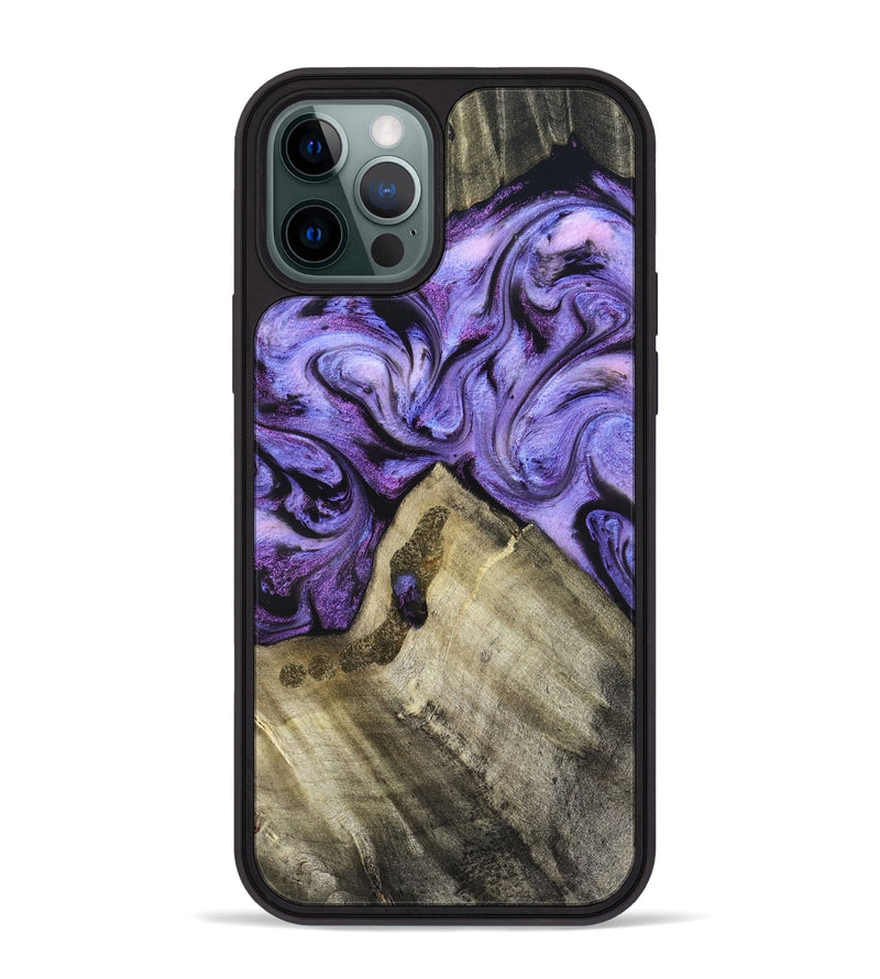 iPhone 12 Pro Max Wood Phone Case - Hilton (Purple, 826712)
