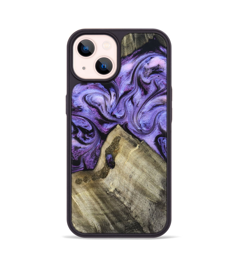 iPhone 14 Wood Phone Case - Hilton (Purple, 826712)