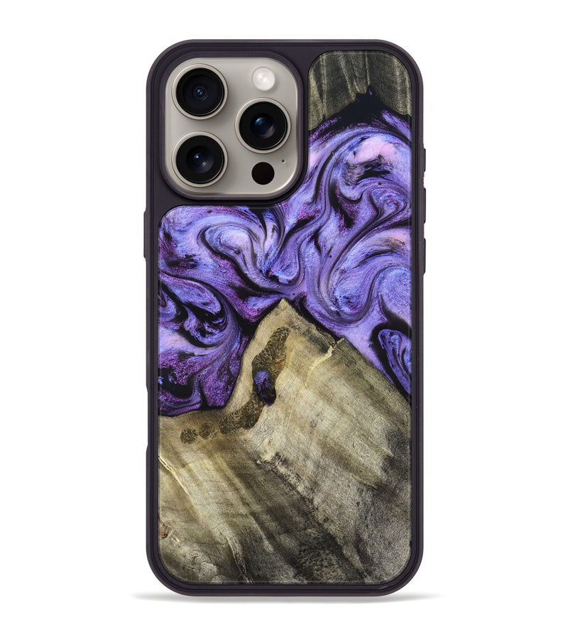 iPhone 16 Pro Max Wood Phone Case - Hilton (Purple, 826712)
