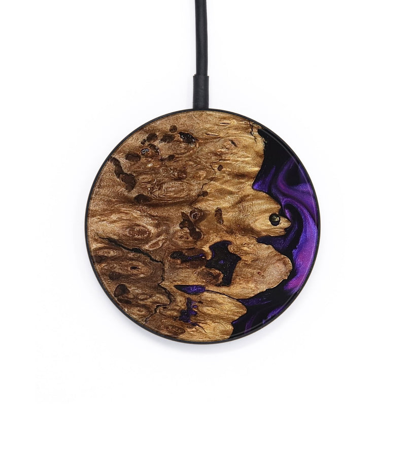Circle Wood Wireless Charger - Mamie (Purple, 826713)