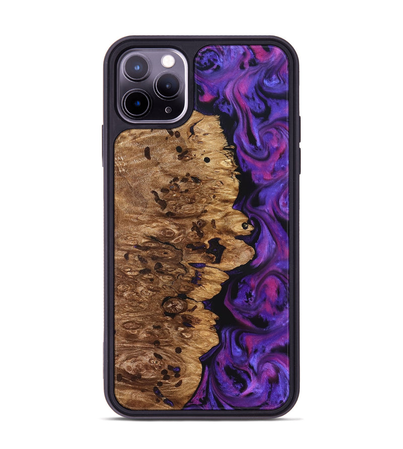 iPhone 11 Pro Max Wood Phone Case - Mamie (Purple, 826713)