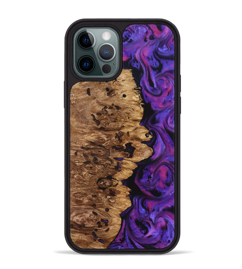iPhone 12 Pro Max Wood Phone Case - Mamie (Purple, 826713)