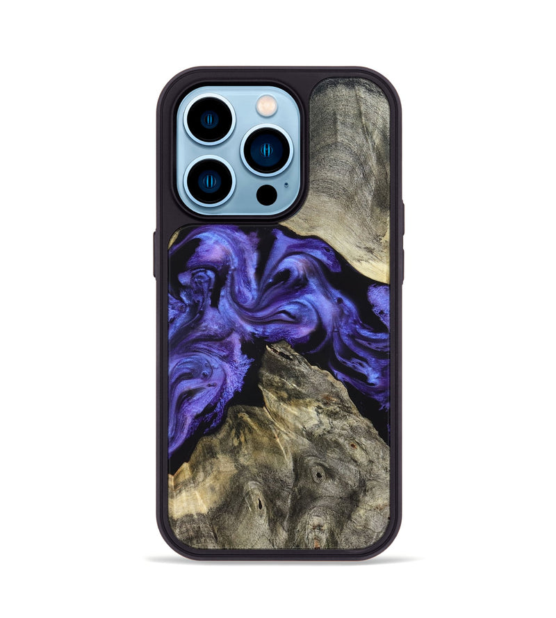 iPhone 14 Pro Wood Phone Case - Sincere (Purple, 826716)