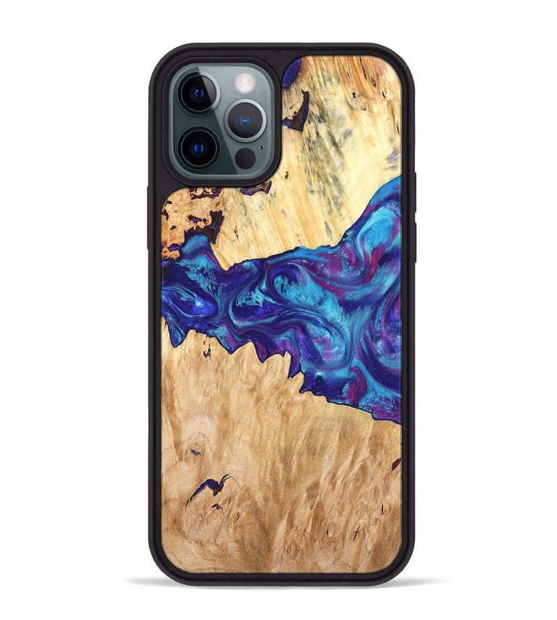 iPhone 12 Pro Max Wood Phone Case - Lesia (Purple, 826718)