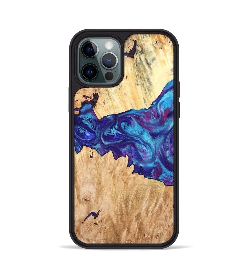 iPhone 12 Pro Wood Phone Case - Lesia (Purple, 826718)
