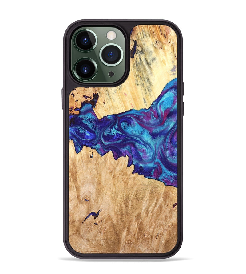 iPhone 13 Pro Max Wood Phone Case - Lesia (Purple, 826718)