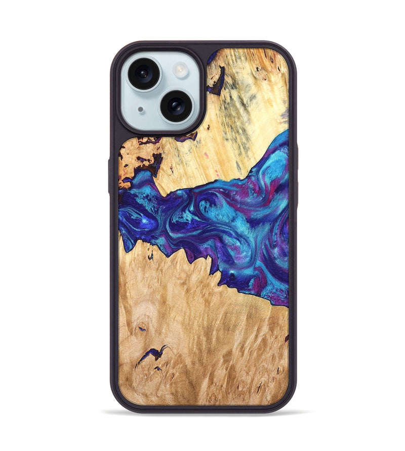 iPhone 15 Wood Phone Case - Lesia (Purple, 826718)