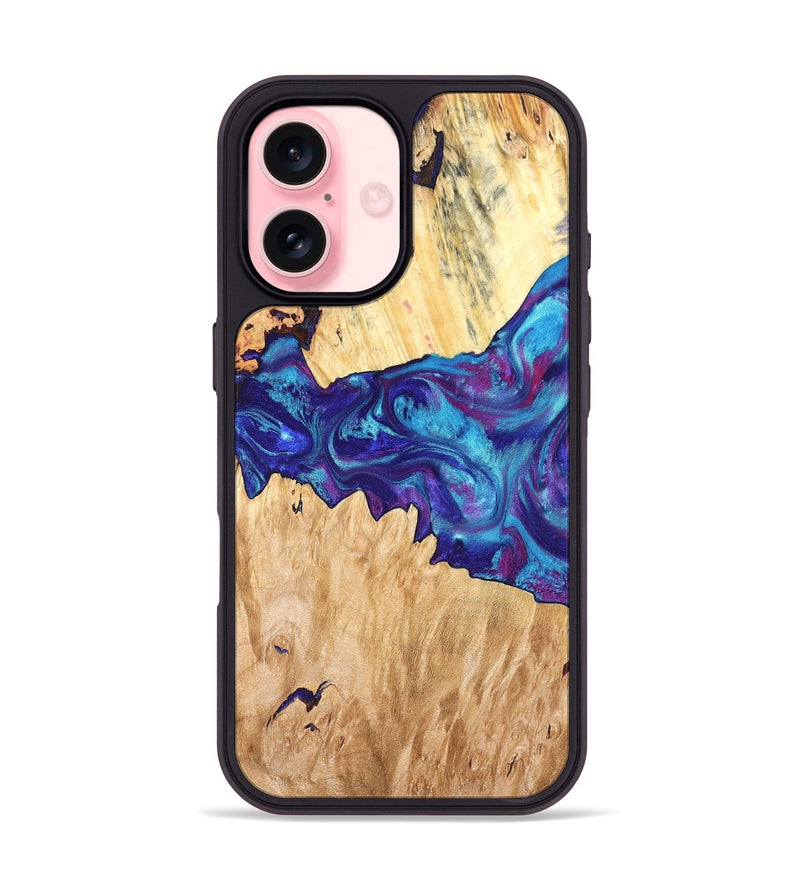 iPhone 16 Wood Phone Case - Lesia (Purple, 826718)