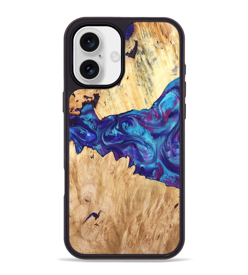 iPhone 16 Plus Wood Phone Case - Lesia (Purple, 826718)