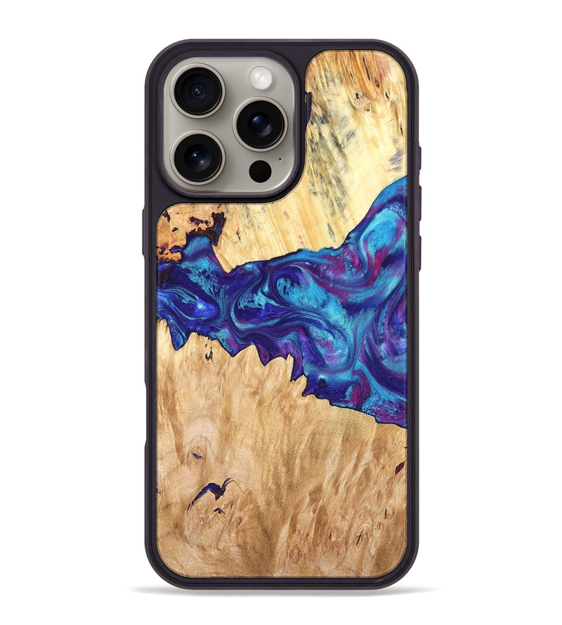 iPhone 16 Pro Max Wood Phone Case - Lesia (Purple, 826718)