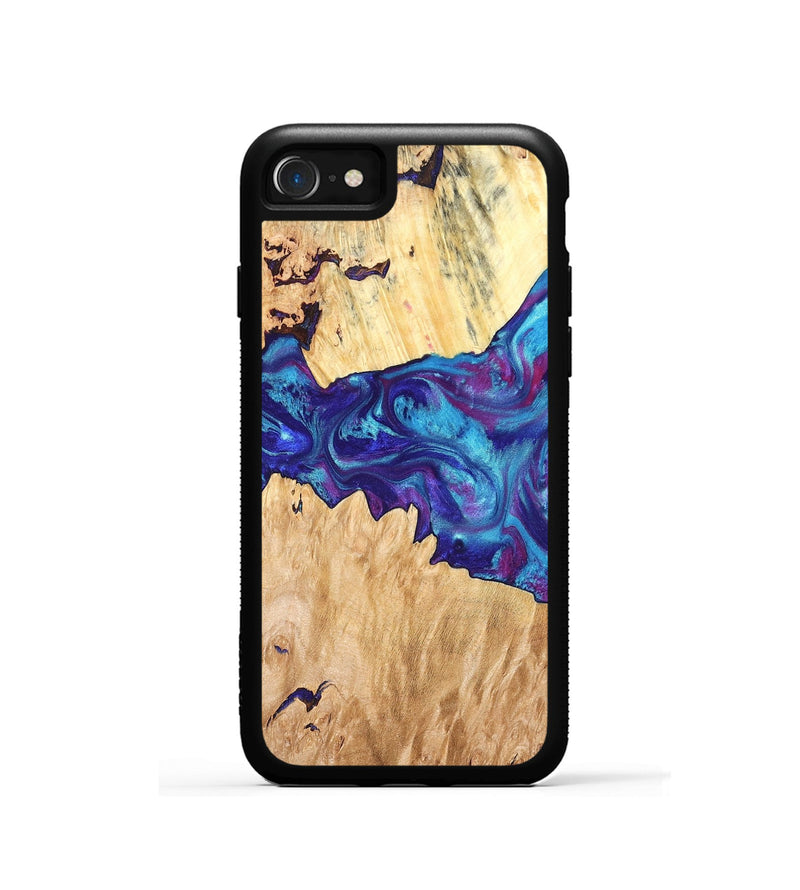 iPhone SE Wood Phone Case - Lesia (Purple, 826718)