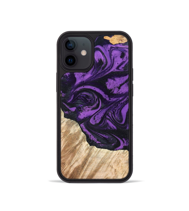 iPhone 12 mini Wood Phone Case - Nella (Purple, 826719)