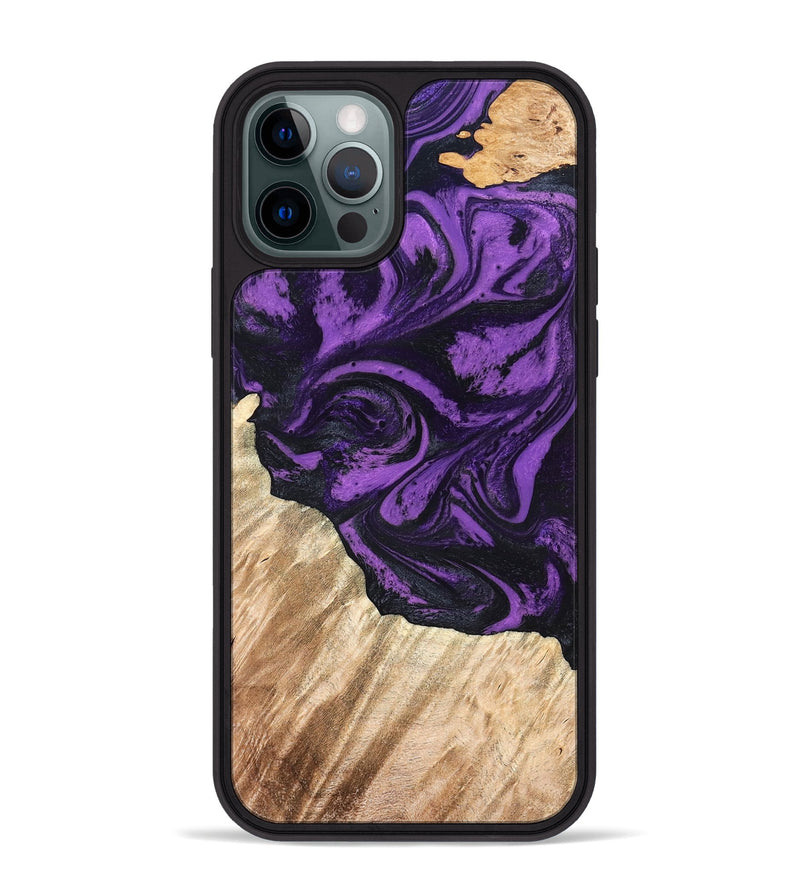 iPhone 12 Pro Max Wood Phone Case - Nella (Purple, 826719)