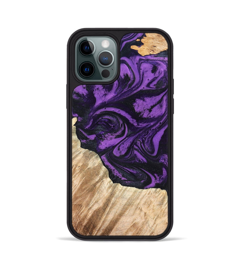 iPhone 12 Pro Wood Phone Case - Nella (Purple, 826719)