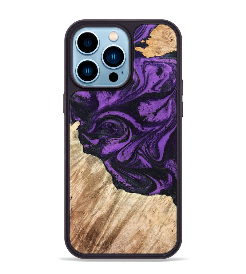 iPhone 14 Pro Max Wood Phone Case - Nella (Purple, 826719)