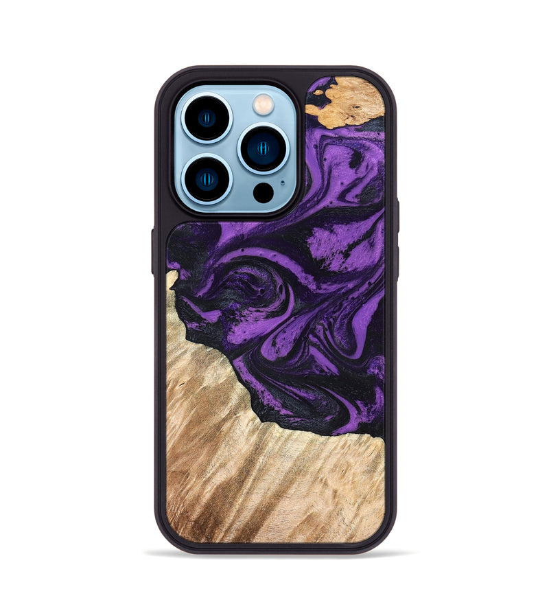 iPhone 14 Pro Wood Phone Case - Nella (Purple, 826719)