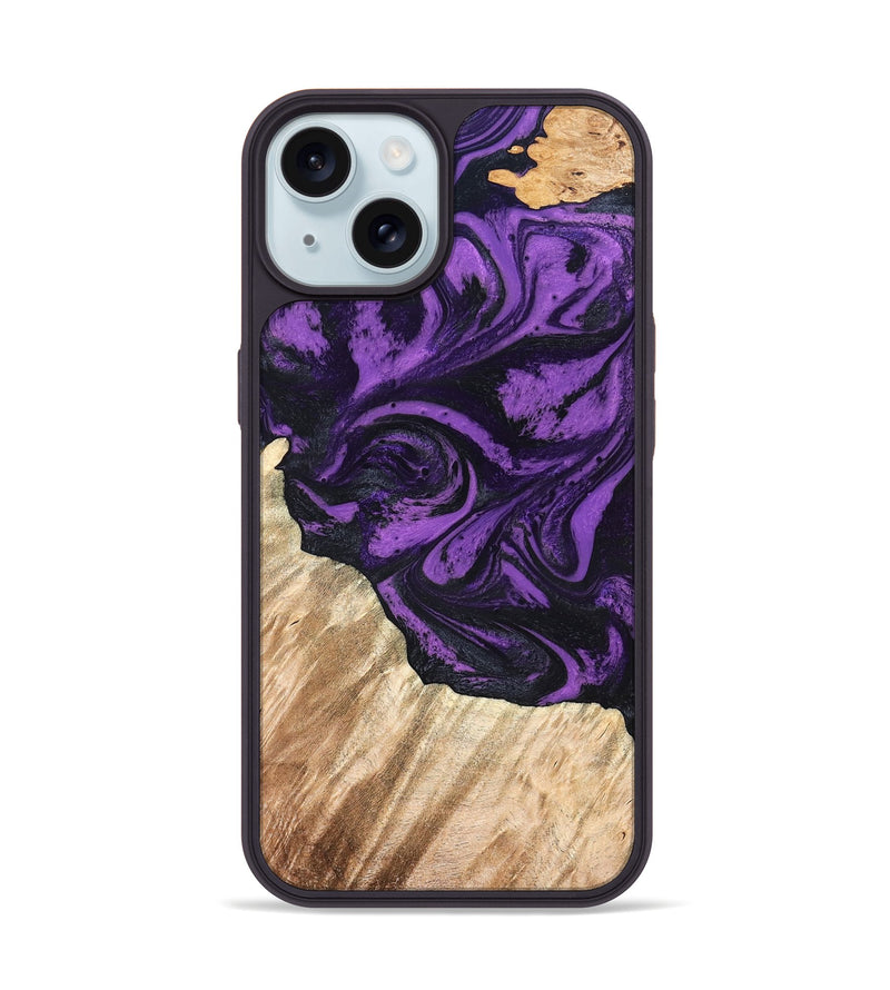 iPhone 15 Wood Phone Case - Nella (Purple, 826719)