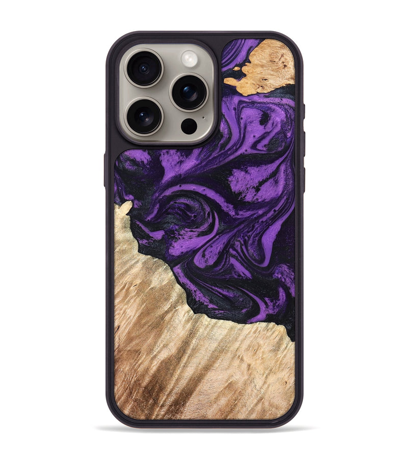 iPhone 15 Pro Max Wood Phone Case - Nella (Purple, 826719)
