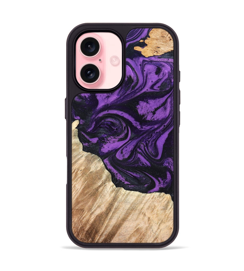 iPhone 16 Wood Phone Case - Nella (Purple, 826719)