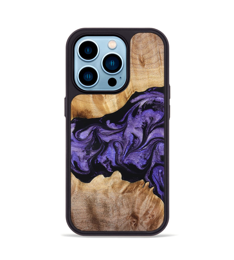 iPhone 14 Pro Wood Phone Case - Lottie (Purple, 826720)