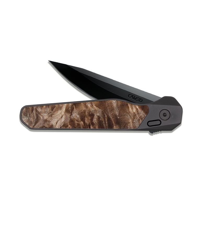 EDC Dark Slate Wood Pocket Knife - Lida (Wood Burl, 826725)