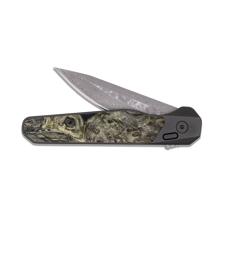 EDC Dark Damascus Wood Pocket Knife - Julieta (Wood Burl, 826730)
