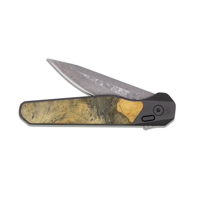 EDC Dark Damascus Wood Pocket Knife - Rory (Wood Burl, 826731)