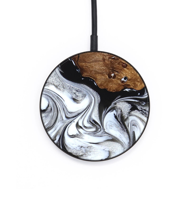 Circle Wood Wireless Charger - Jaxon (Black & White, 826732)