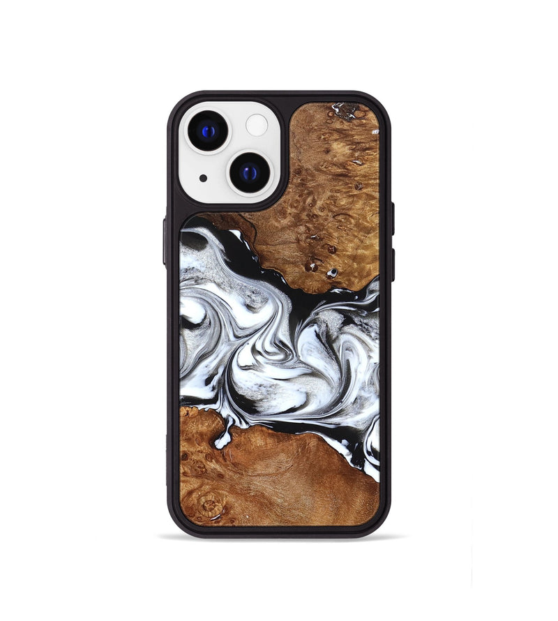 iPhone 13 mini Wood Phone Case - Jaxon (Black & White, 826732)