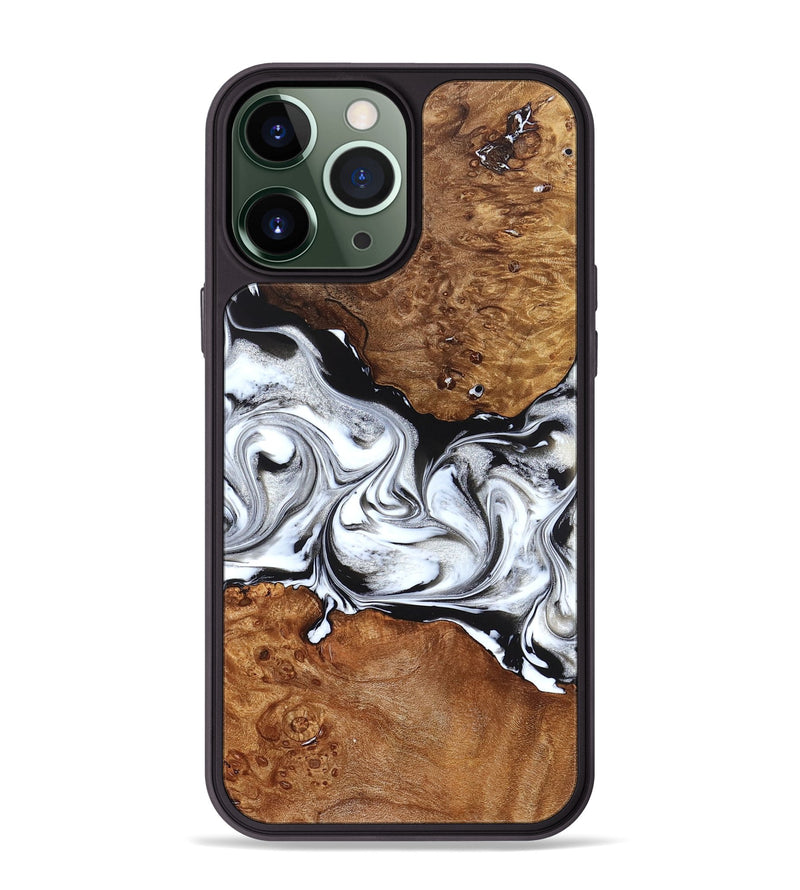 iPhone 13 Pro Max Wood Phone Case - Jaxon (Black & White, 826732)