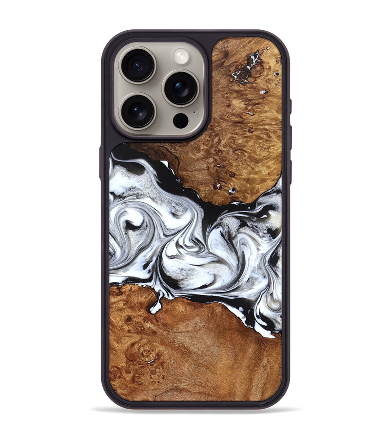 iPhone 15 Pro Max Wood Phone Case - Jaxon (Black & White, 826732)