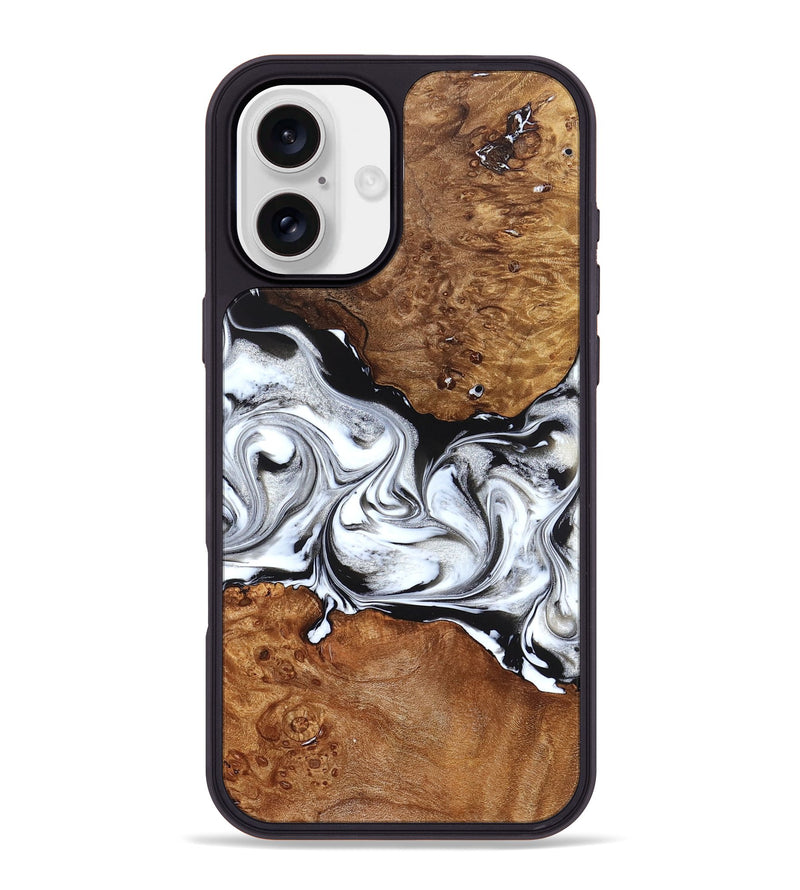 iPhone 16 Plus Wood Phone Case - Jaxon (Black & White, 826732)