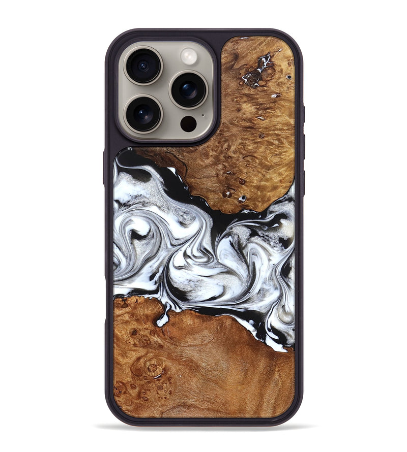 iPhone 16 Pro Max Wood Phone Case - Jaxon (Black & White, 826732)