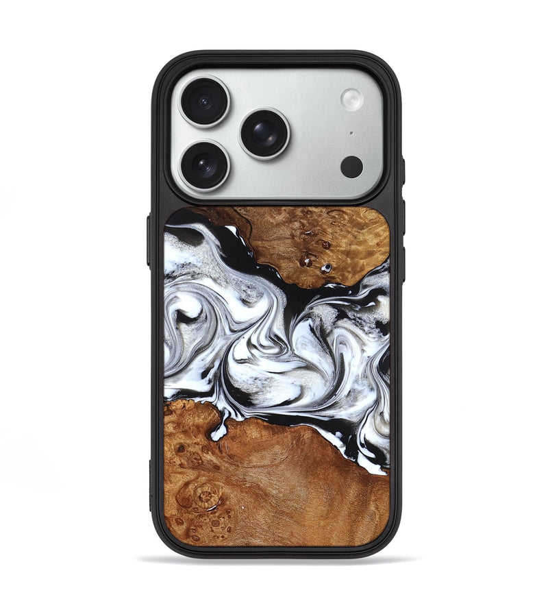 iPhone 18 Pro Wood Phone Case - Jaxon (Black & White, 826732)