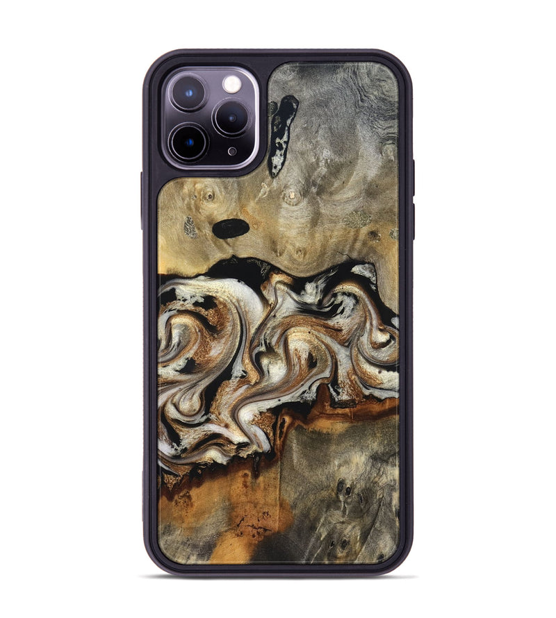 iPhone 11 Pro Max Wood Phone Case - Journee (Black & White, 826733)