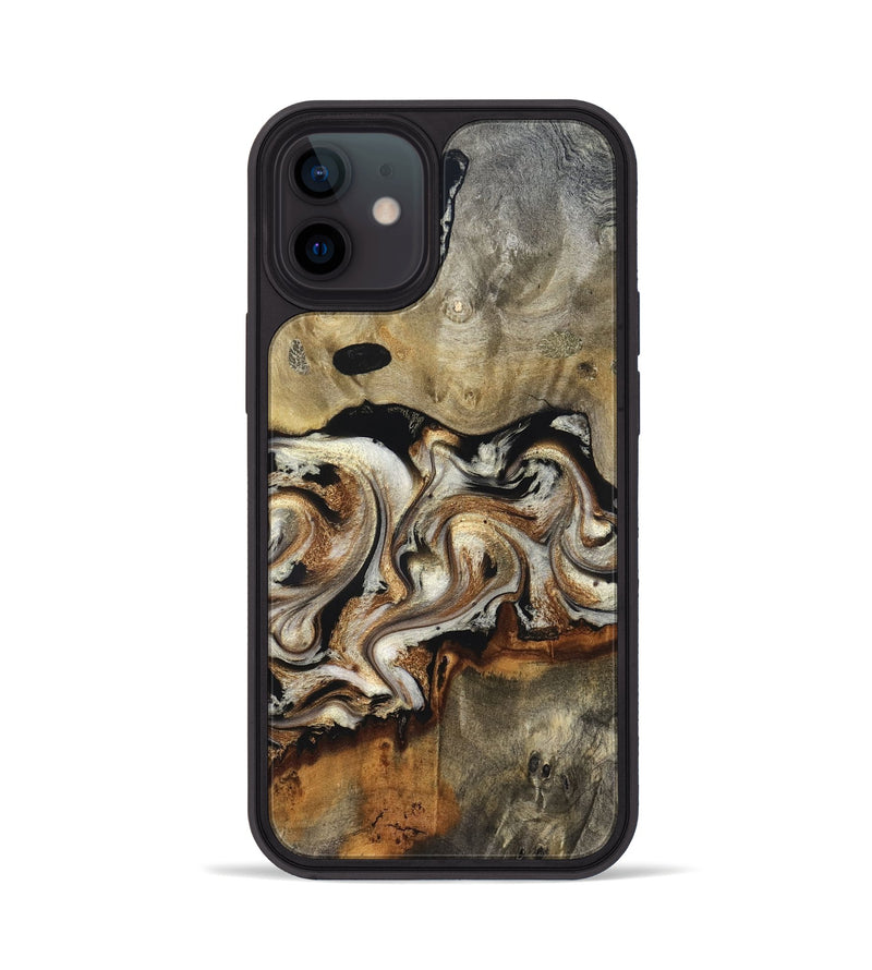 iPhone 12 Wood Phone Case - Journee (Black & White, 826733)