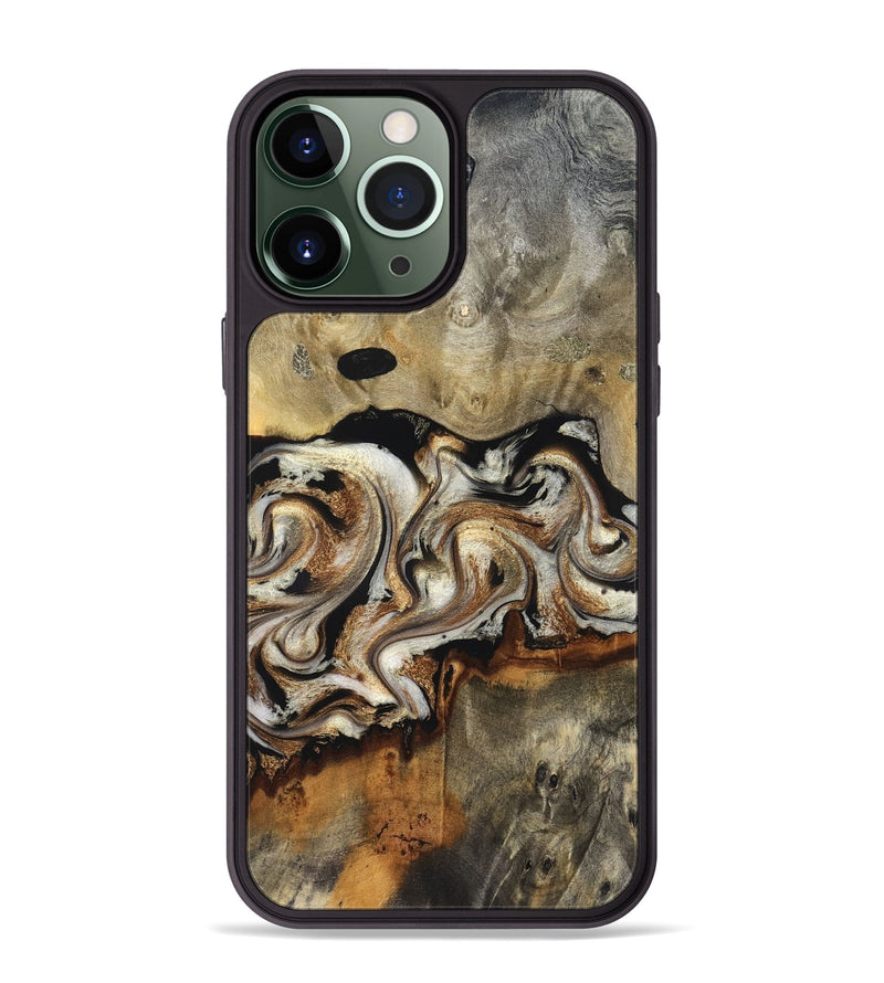 iPhone 13 Pro Max Wood Phone Case - Journee (Black & White, 826733)