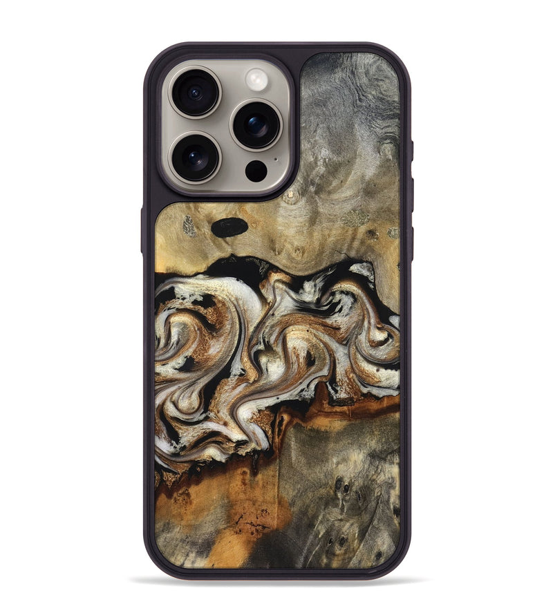iPhone 15 Pro Max Wood Phone Case - Journee (Black & White, 826733)