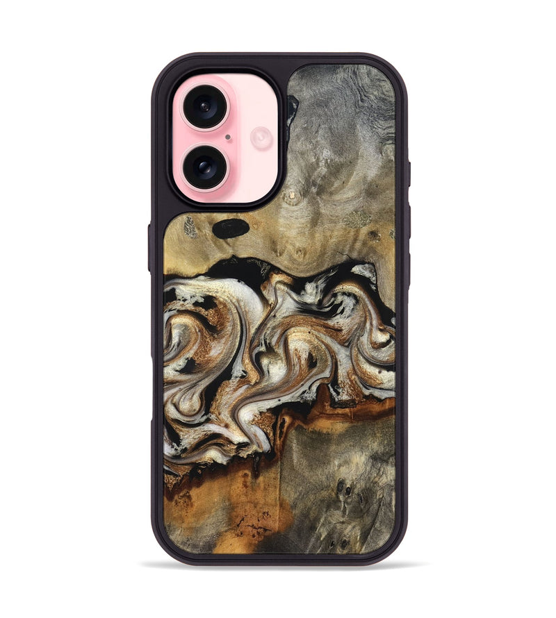 iPhone 16 Wood Phone Case - Journee (Black & White, 826733)