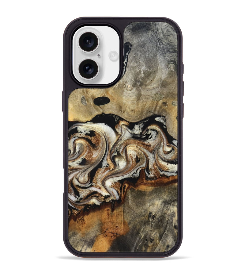 iPhone 16 Plus Wood Phone Case - Journee (Black & White, 826733)