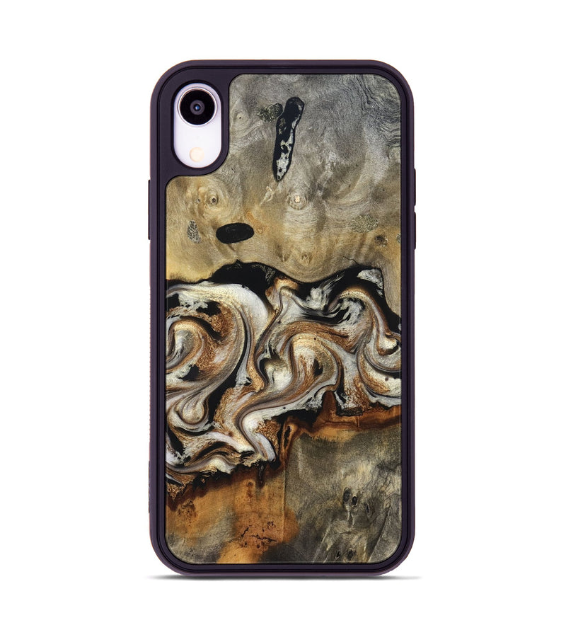 iPhone Xr Wood Phone Case - Journee (Black & White, 826733)