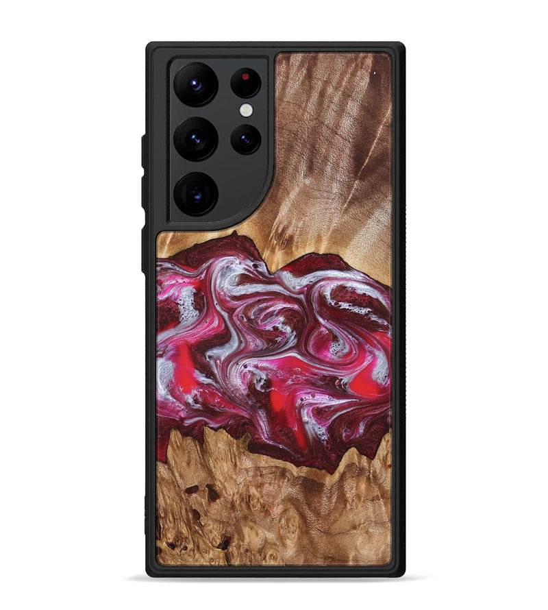 Galaxy S22 Ultra Wood Phone Case - Finley (Red, 826735)
