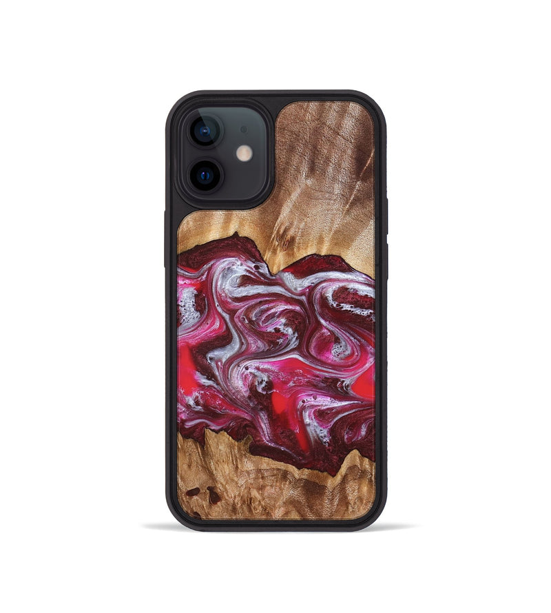 iPhone 12 mini Wood Phone Case - Finley (Red, 826735)