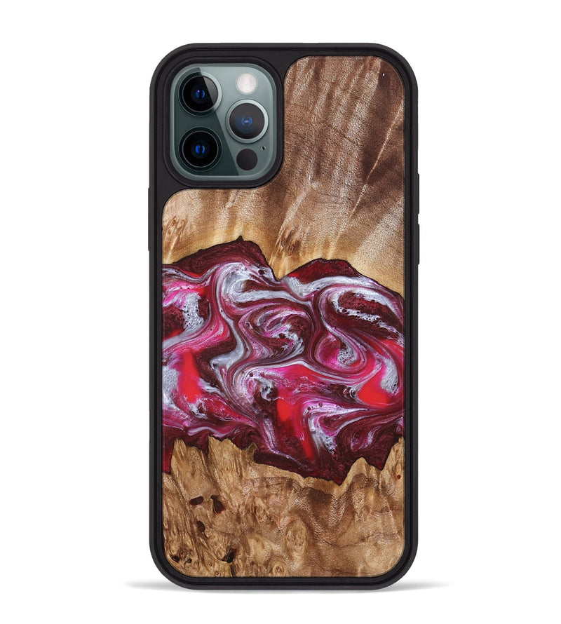 iPhone 12 Pro Max Wood Phone Case - Finley (Red, 826735)
