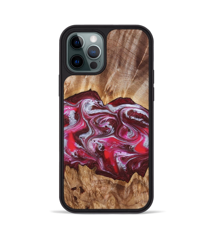 iPhone 12 Pro Wood Phone Case - Finley (Red, 826735)
