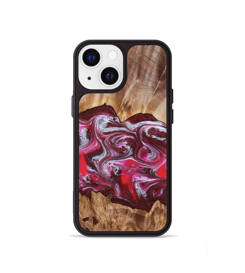 iPhone 13 mini Wood Phone Case - Finley (Red, 826735)