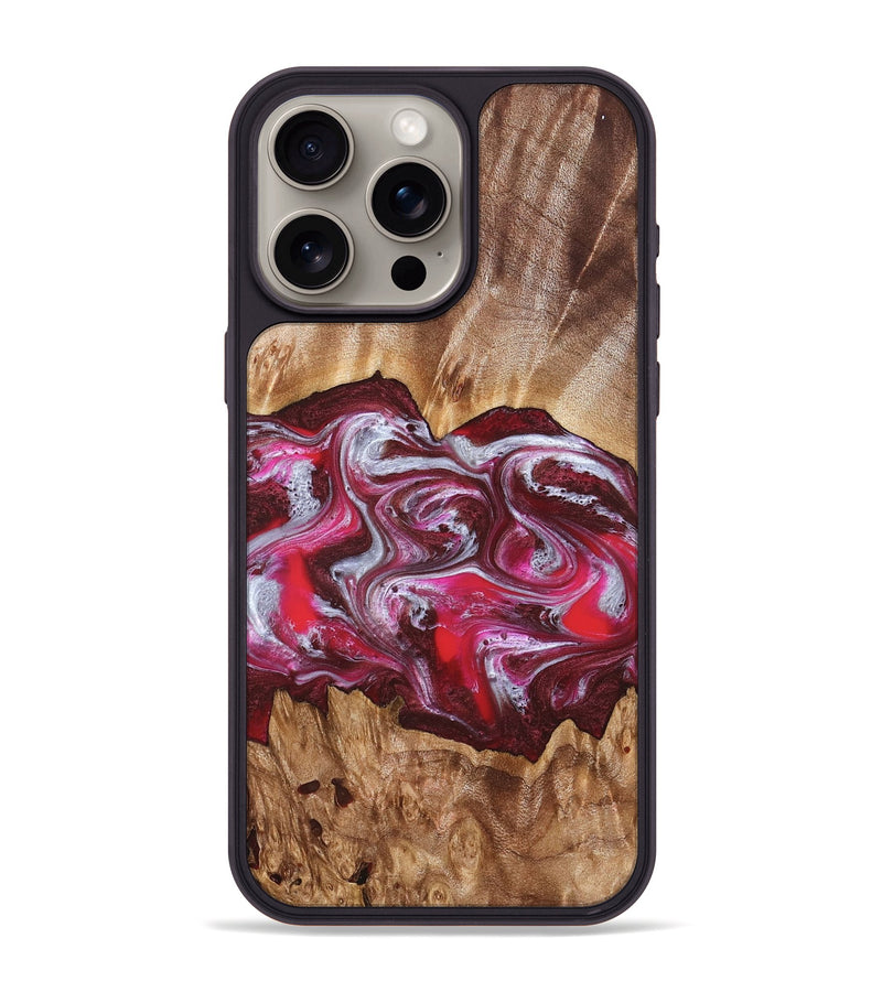 iPhone 15 Pro Max Wood Phone Case - Finley (Red, 826735)