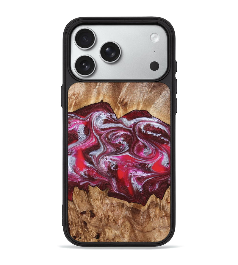 iPhone 18 Pro Max Wood Phone Case - Finley (Red, 826735)